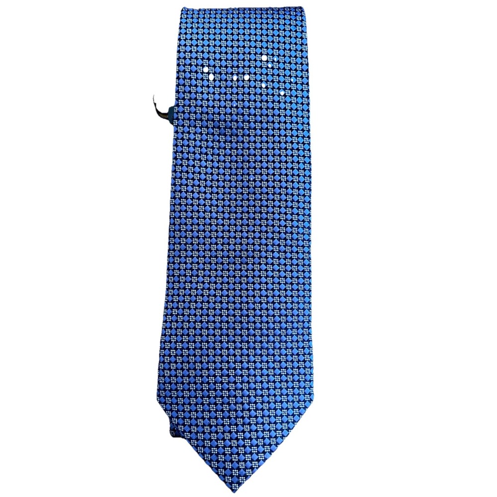 Saint Angelo‎ Blue Tie Grid Pattern